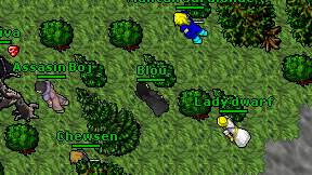 Blou on screen