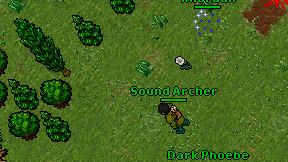 Sound Archer on screen