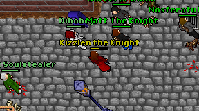 Kizzlen the Knight on screen