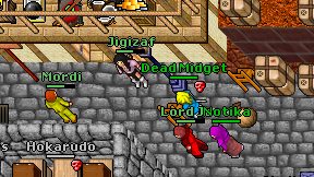 Dead Midget on screen