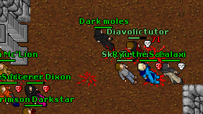 Dark moles on screen