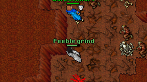 Feeble grind on screen