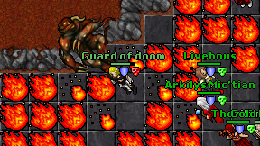 Guard of doom on screen