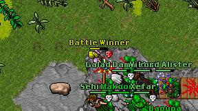 Battle Winner on screen
