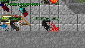 Blaster-king on screen