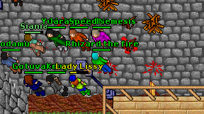 Rhizard the fire on screen