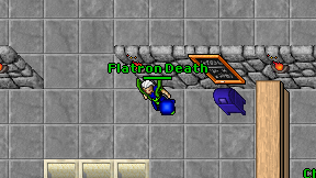 Flatron Death on screen