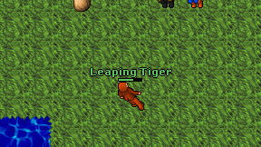 Leaping Tiger on screen