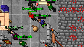 Evil-man on screen