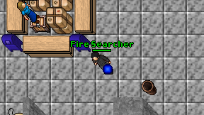 Fire Searcher on screen