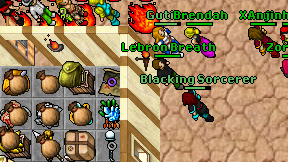 Blacking Sorcerer on screen