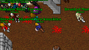 Shadow fire knuckles on screen