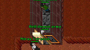 Hell demon army on screen