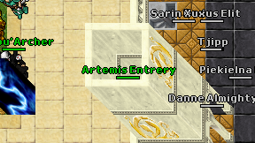 Artemis Entrery on screen