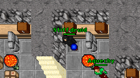 Stiff druid on screen