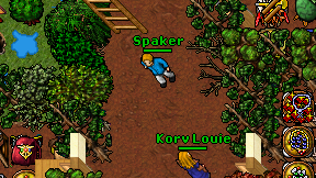 Spaker on screen