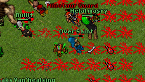 Over Saint on screen