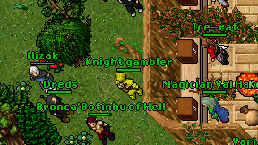 Knight gambler on screen