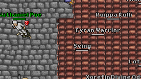 Cyran Warrior on screen