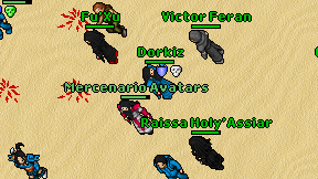 Mercenario Avatars on screen