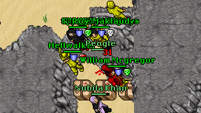 Peogle on screen