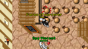 Farao of sorcerer on screen