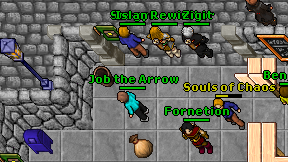Job the Arrow on screen