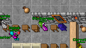Stickpropp on screen