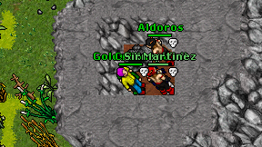 Golden stone on screen