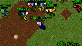 Knight arcs on screen