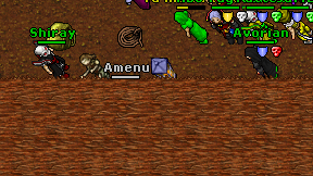 Amenu on screen