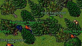 Fire Sephirot on screen