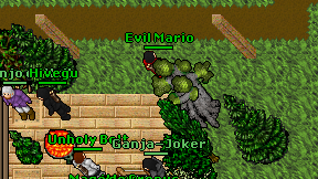 Evil Mario on screen