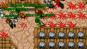 Gizz the Knight on screen