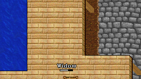 Widow on screen