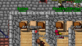 Buster Monster on screen