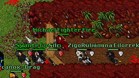 Michael Fighter Fire on screen