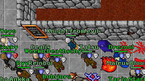 Knight from evil on screen