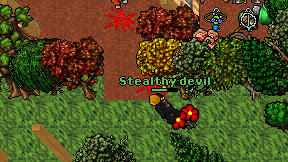 Stealthy devil on screen