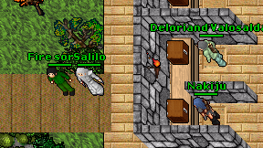 Fire sorcer on screen