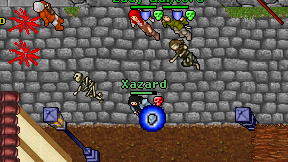Xazard on screen
