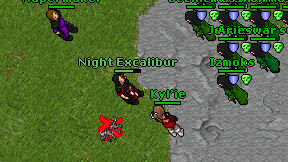 Night Excalibur on screen