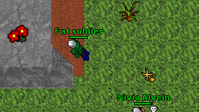 Fat soldier on screen