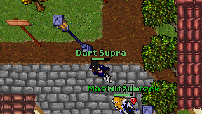Dart Supra on screen