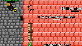 Lady shadow walker on screen
