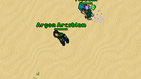 Argon Arcsblam on screen