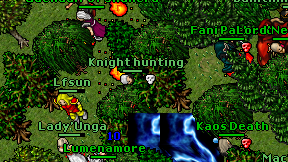 Knight hunting on screen