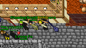 Behih on screen