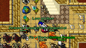 Low archer on screen