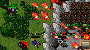 Darkrue on screen